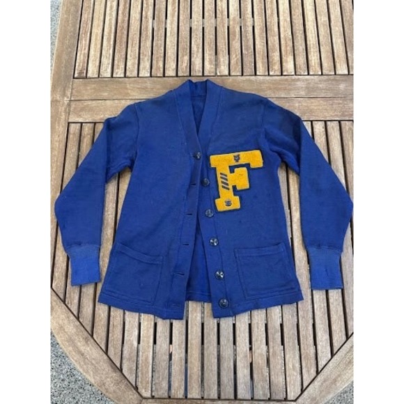 Lowe & Campbell Other - Vintage Lowe & Campbell Athletic Goods Varsity Letterman Cardigan Sweater Blue